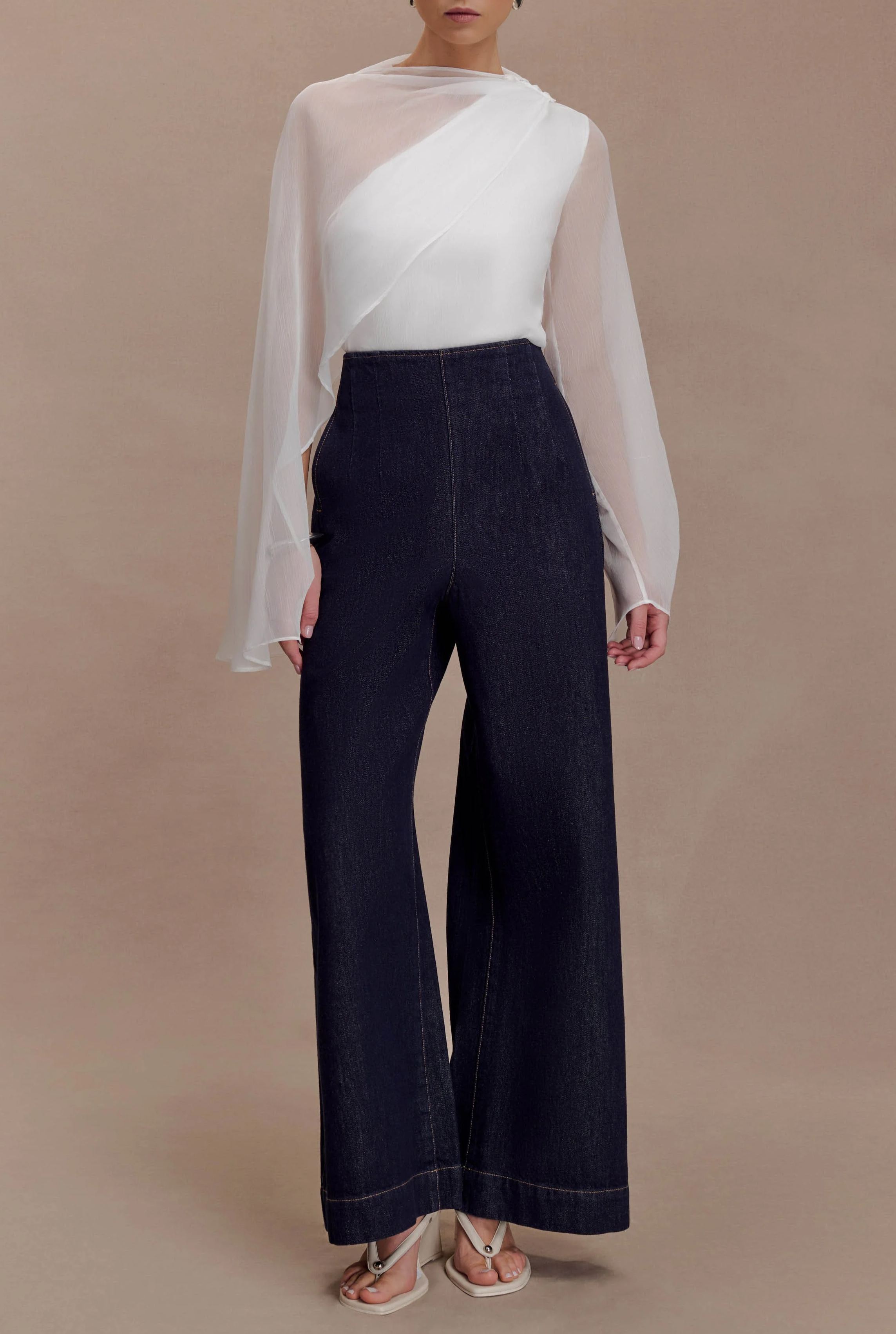 Emmanuhel Cape Sleeve Mesh Top