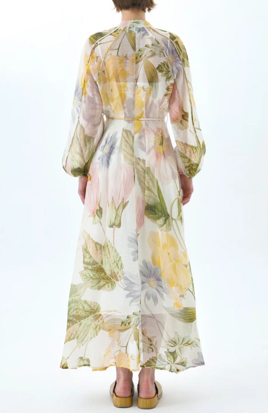 Fester Balloon Sleeve Floral Maxi Dress