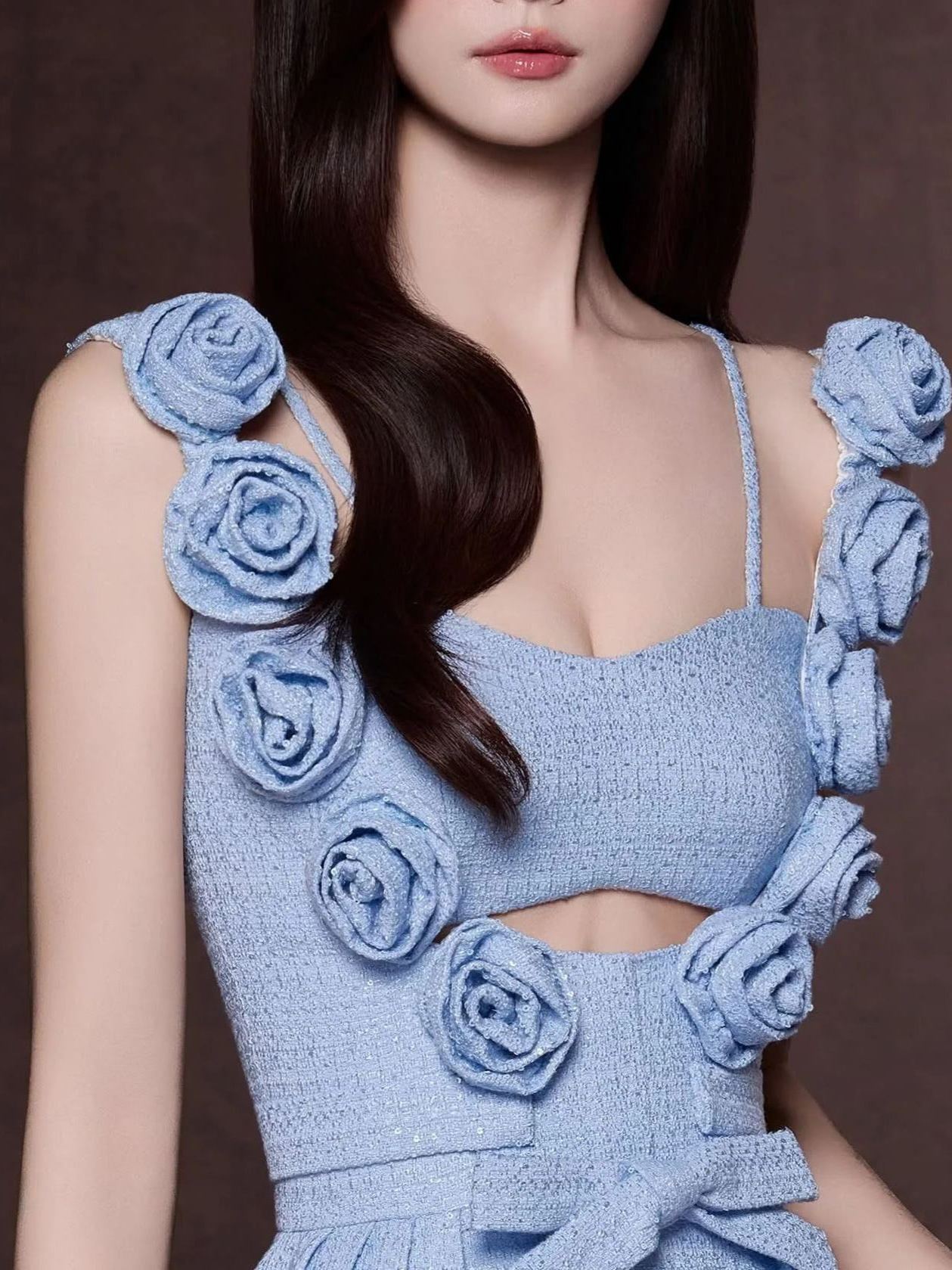 Dumitra Flower Cutout Mini Dress