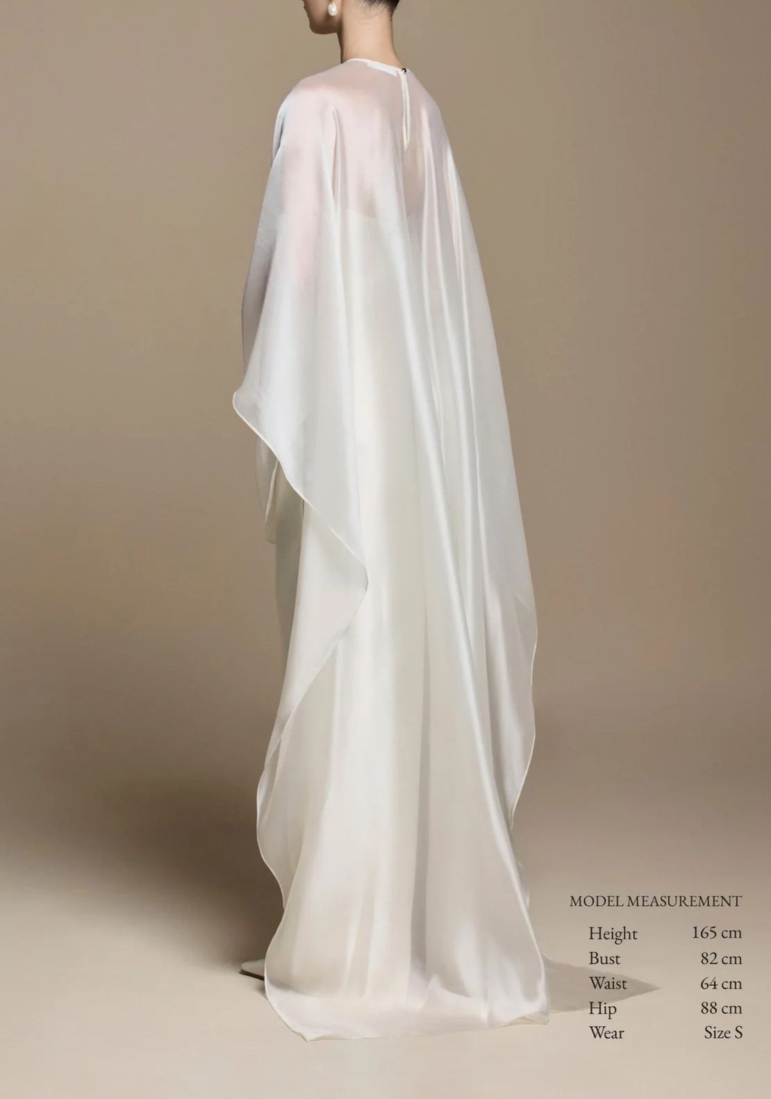 Daplag Mesh Shawl Silky Maxi Dress In White