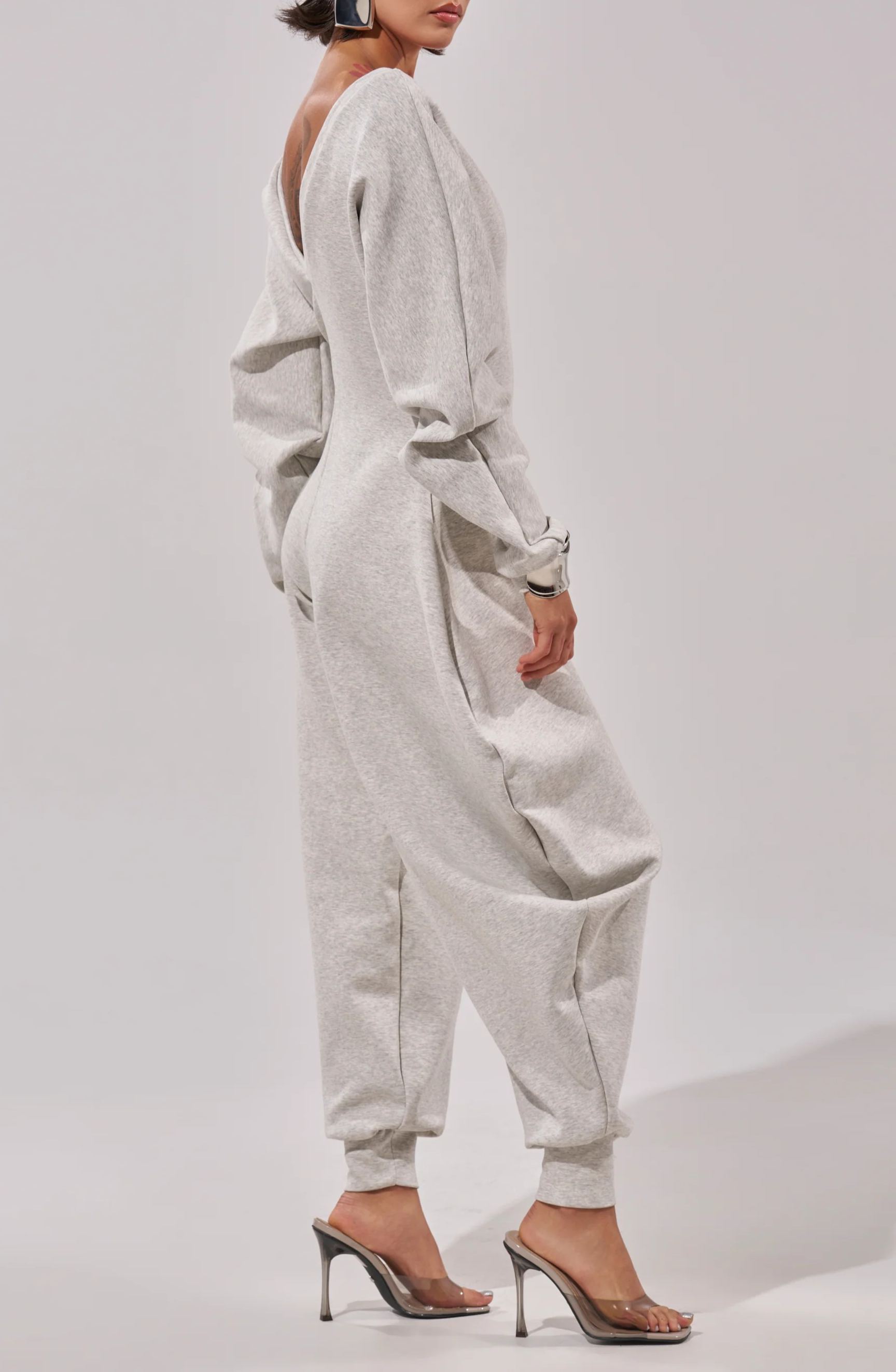 Zaahir V Neck Barrel Jumpsuit