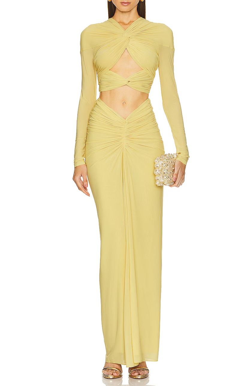 Fallomo Ruch Cutout Skirt Set