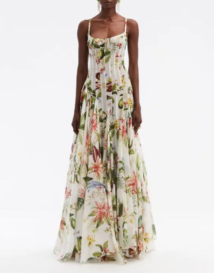 Pyrella Ruched Sweetheart Neck Maxi Dress