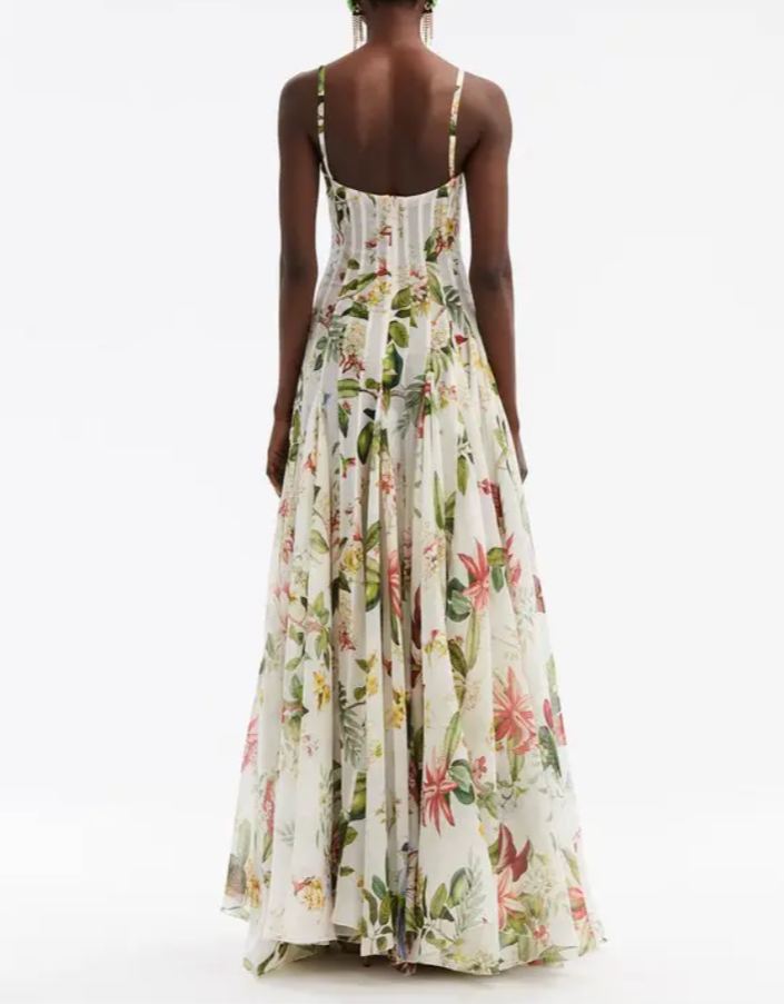 Pyrella Ruched Sweetheart Neck Maxi Dress