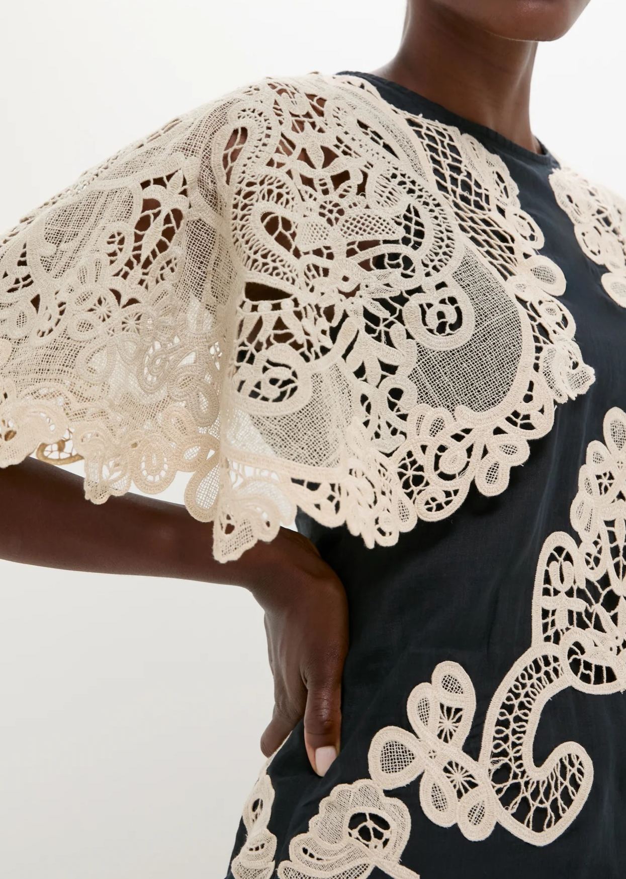 Farzad Cochet Shawl Midi Dress In Black