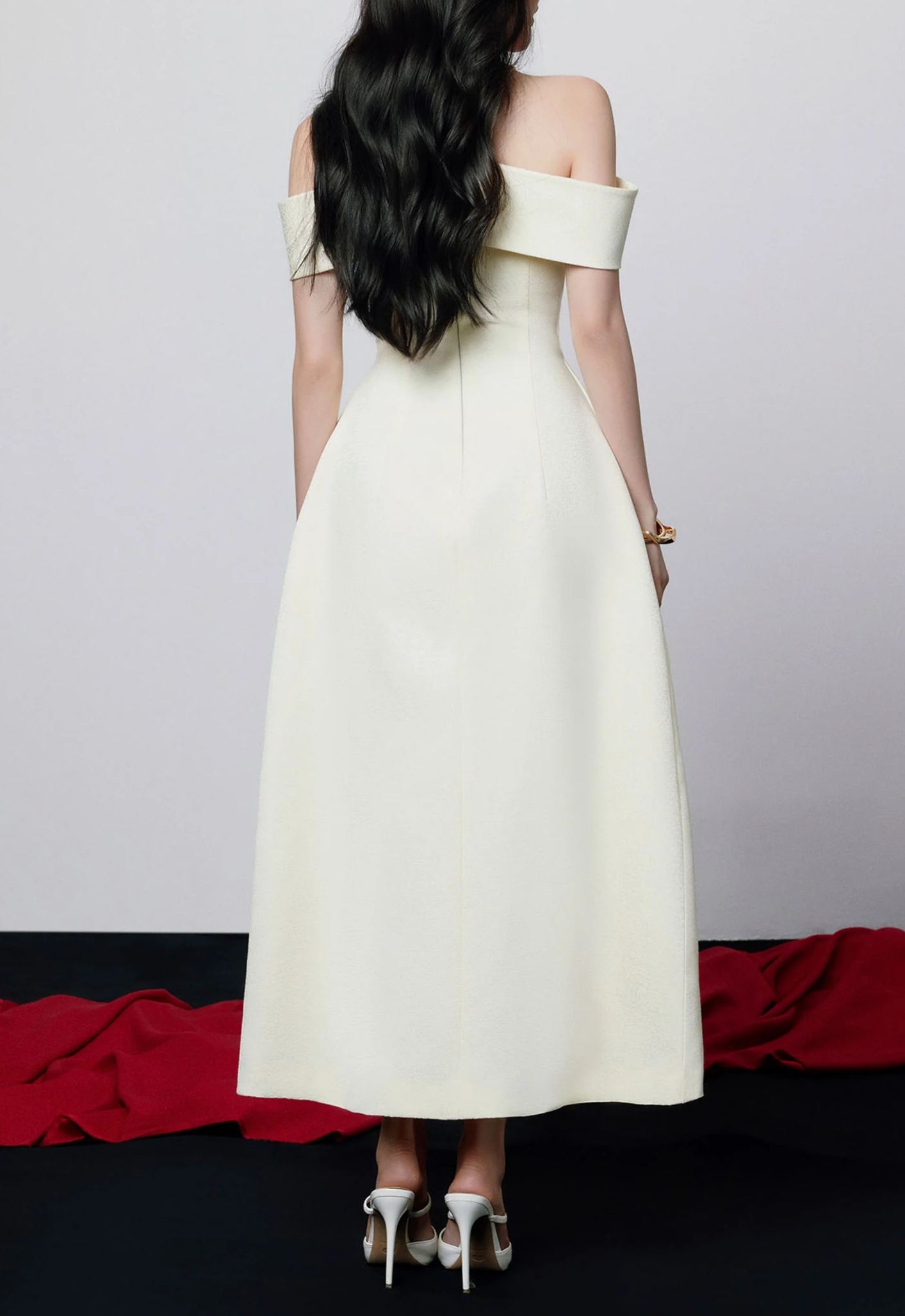 Aqvion Off Shoulder Deconstruct Maxi Dress