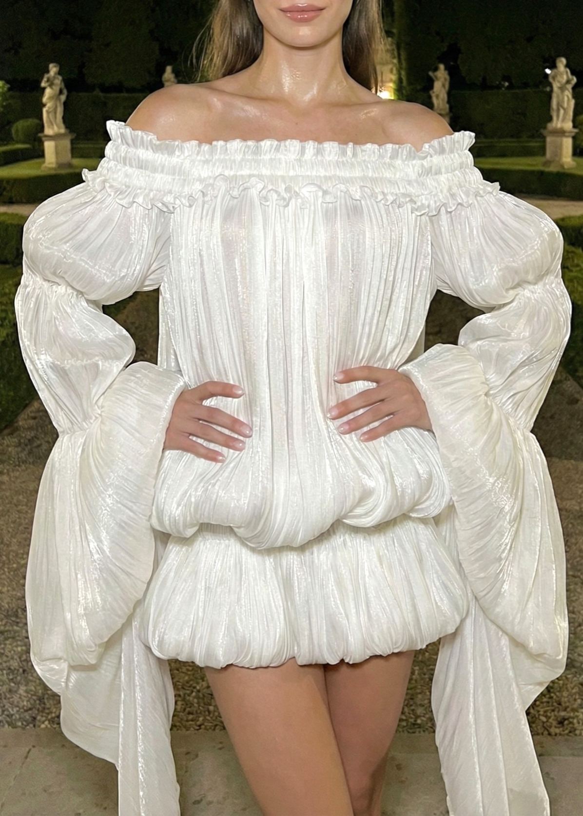 Goselia Off Shoulder Ruffle Mini Dress