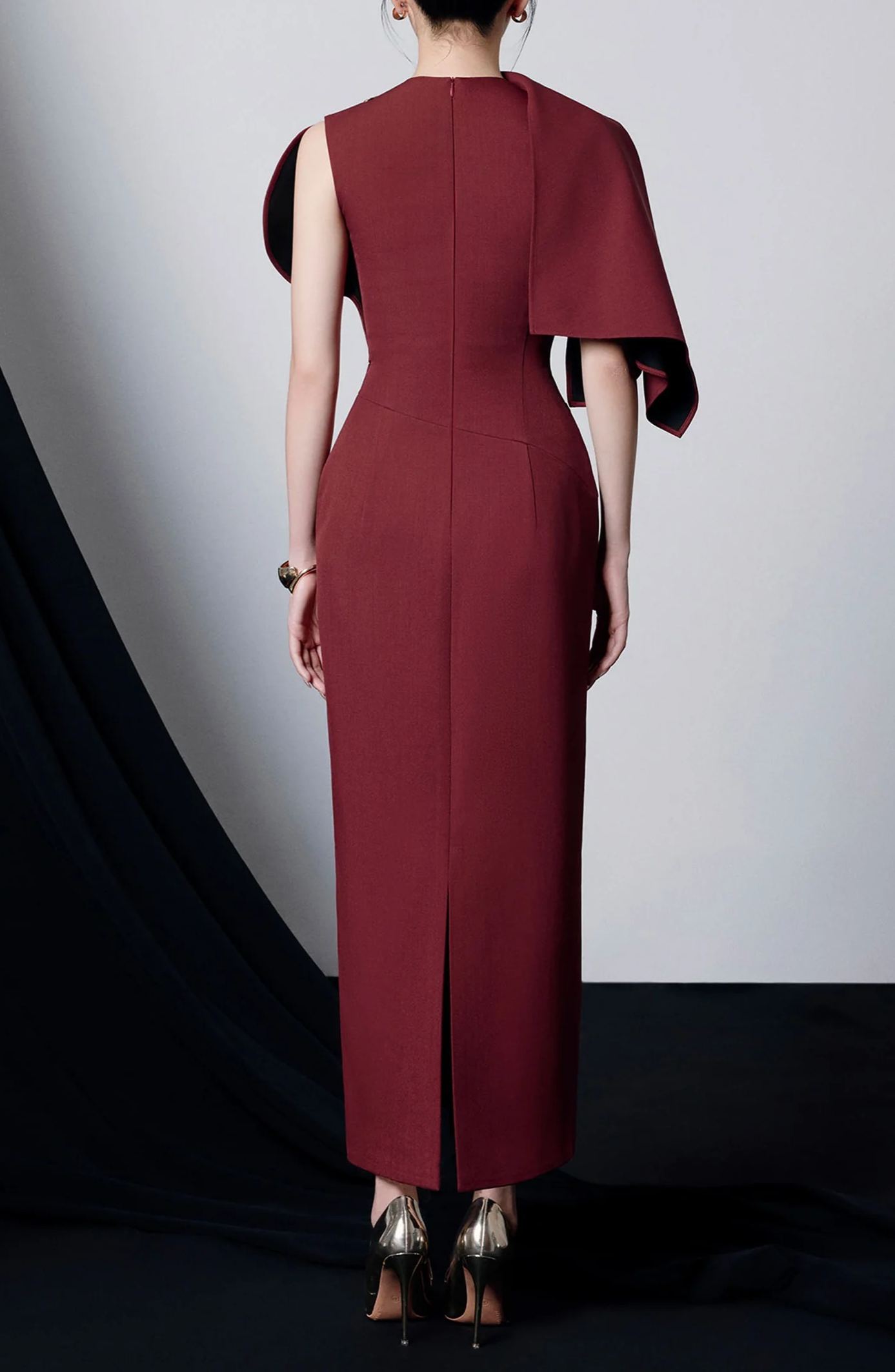 Fionnghal Ruch Shawl Maxi Dress