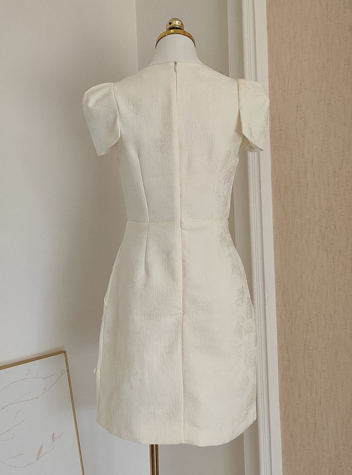 Kirasomo Flower Mesh Mini Dress