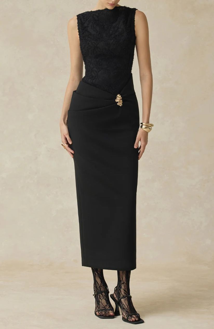 Dusan Sleeveless Deconstruct Maxi Dress