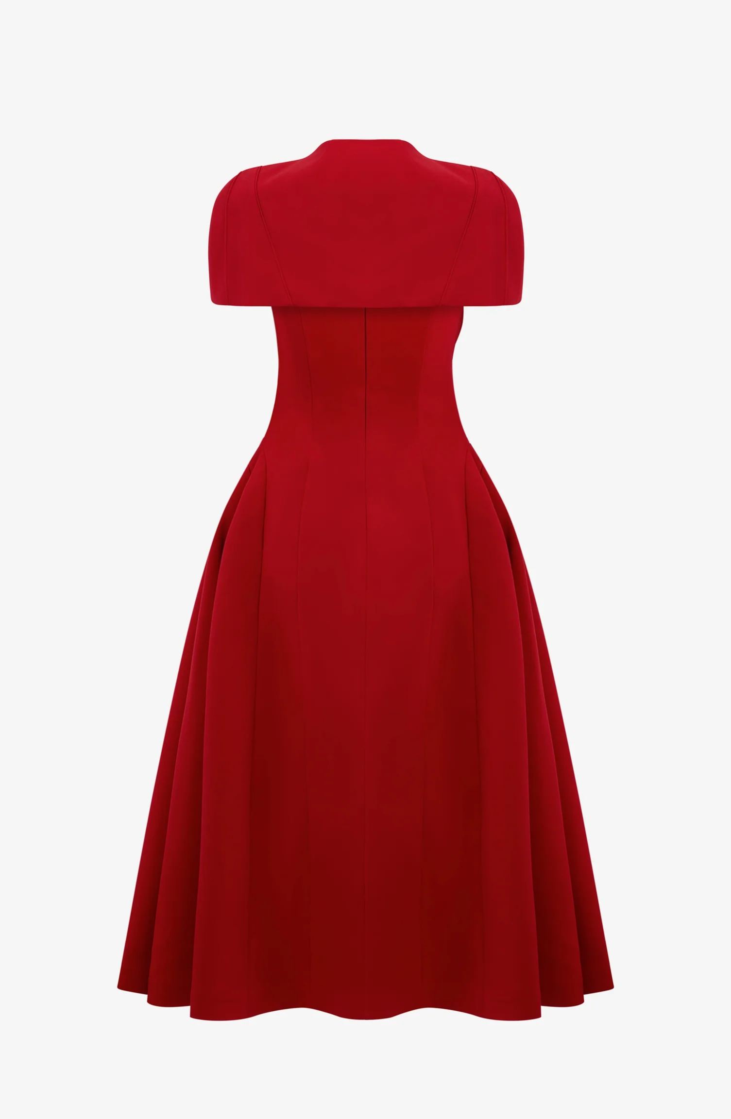 Maleyzo Sleeveless Asymmetric Ruch Midi Dress