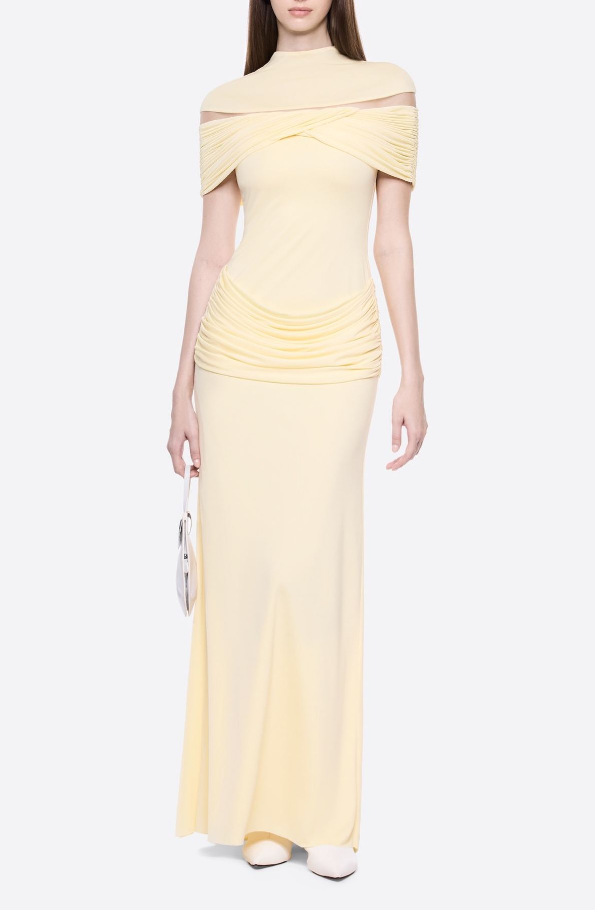 Aina Ruch Mesh Maxi Dress In Yellow