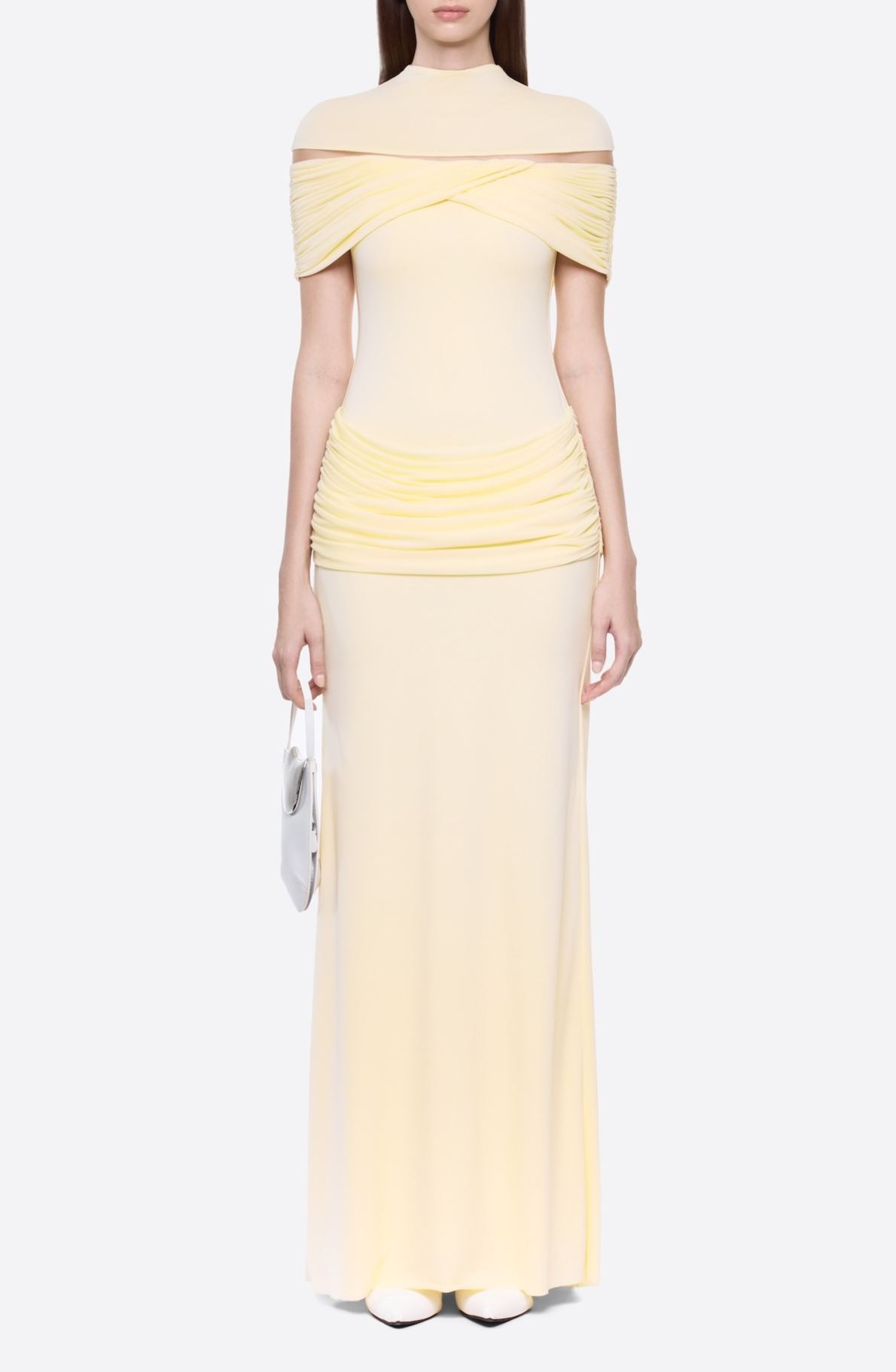 Aina Ruch Mesh Maxi Dress In Yellow