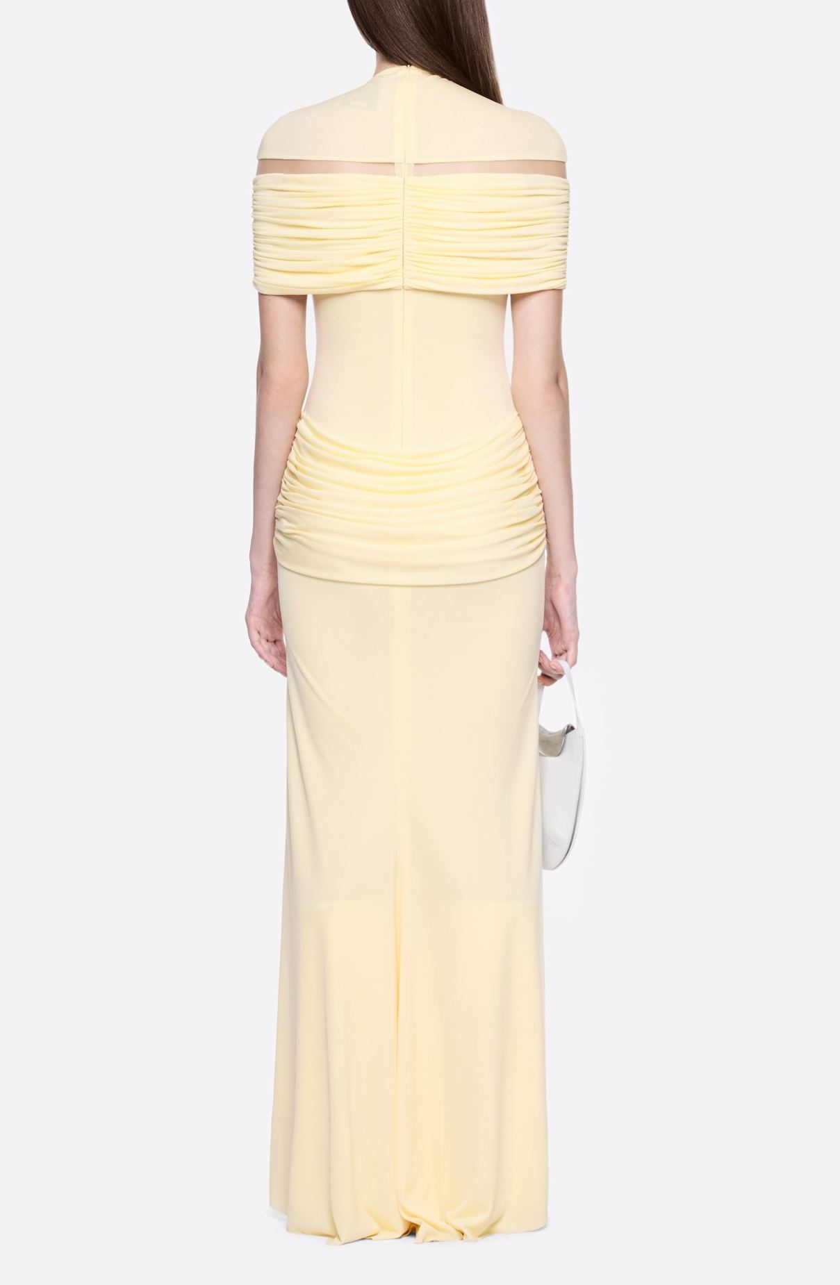 Aina Ruch Mesh Maxi Dress In Yellow