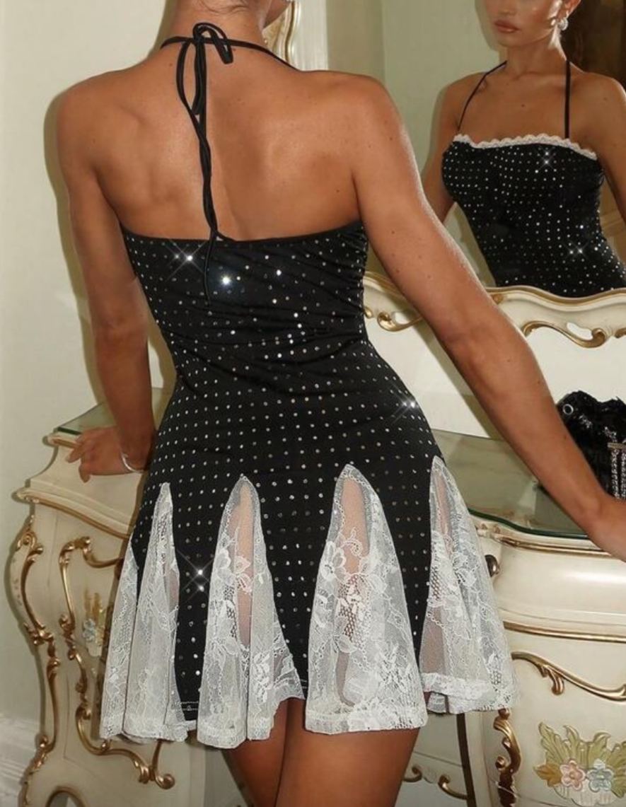 Fiacre Dot Lace Mini Dress