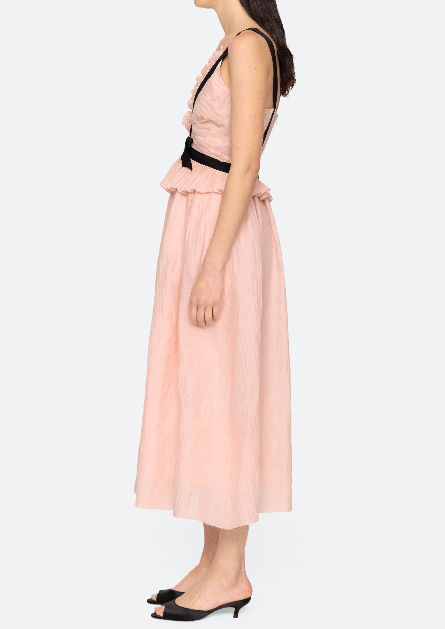 Seanina V-Neckline Midi Dress