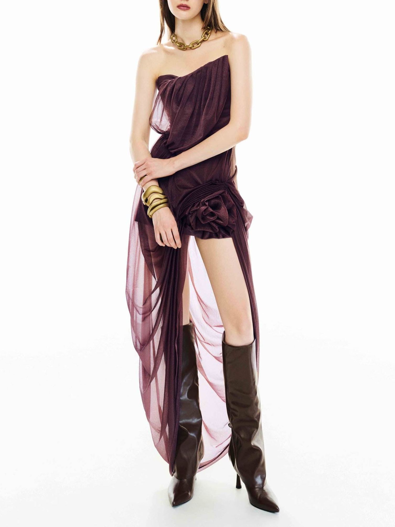 Doux Strapless Asymmetric Dress