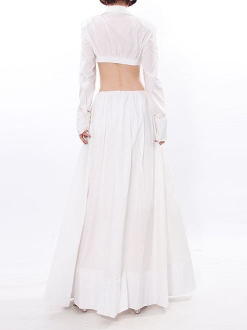 Diklah Long Sleeve Crop Skirt Set