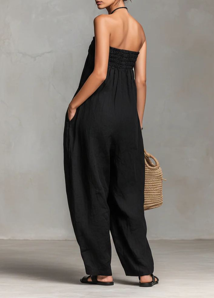 Nicoletta Strapless Ruch Jumpsuit