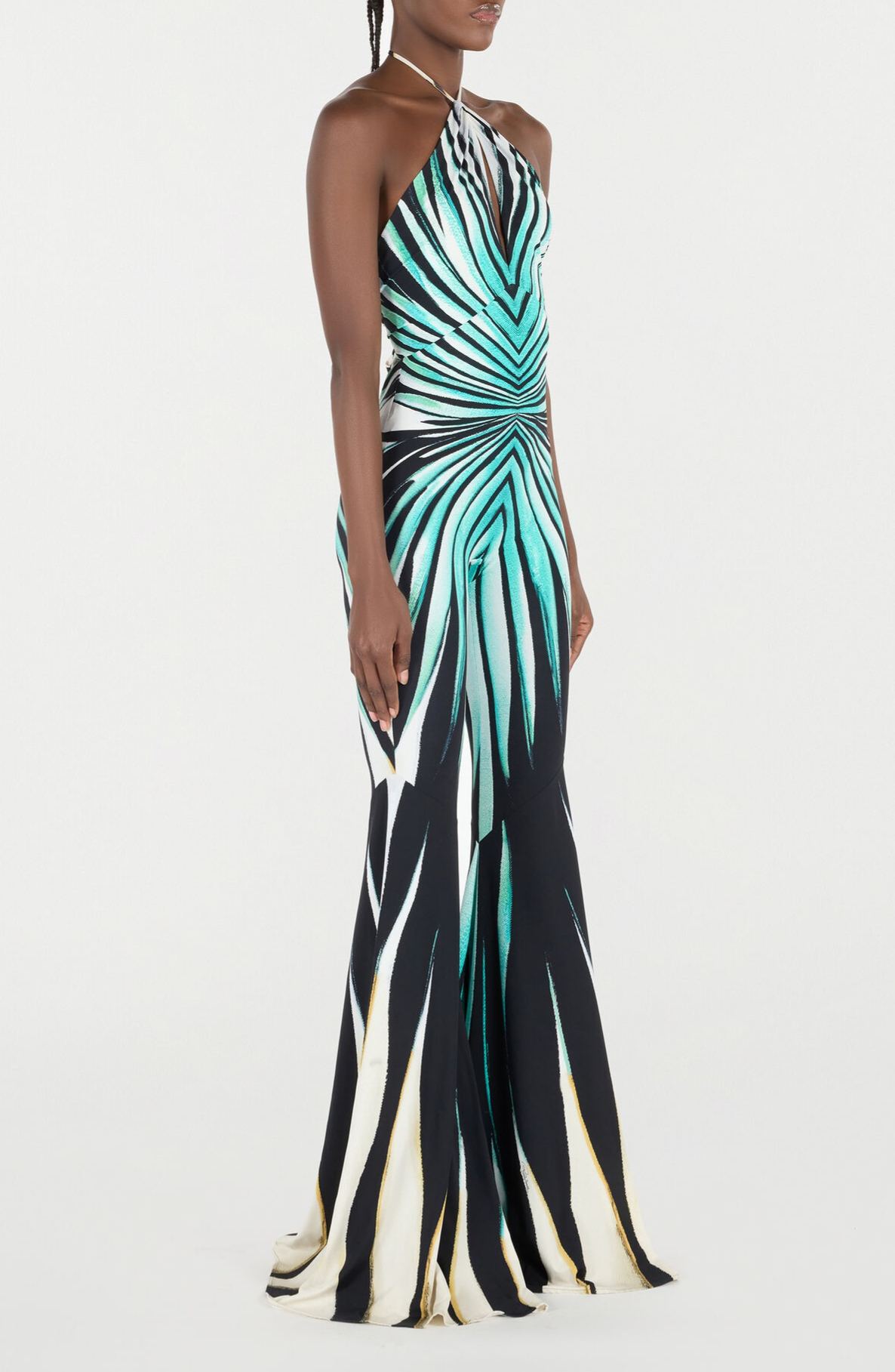 Liboniou Print Cut-Out High Waist Jumpsuit