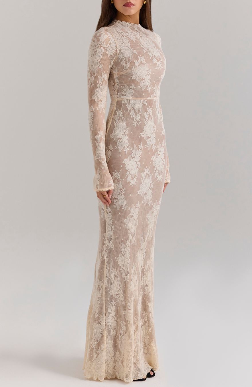 Renuett Lace Jersey Maxi Dress