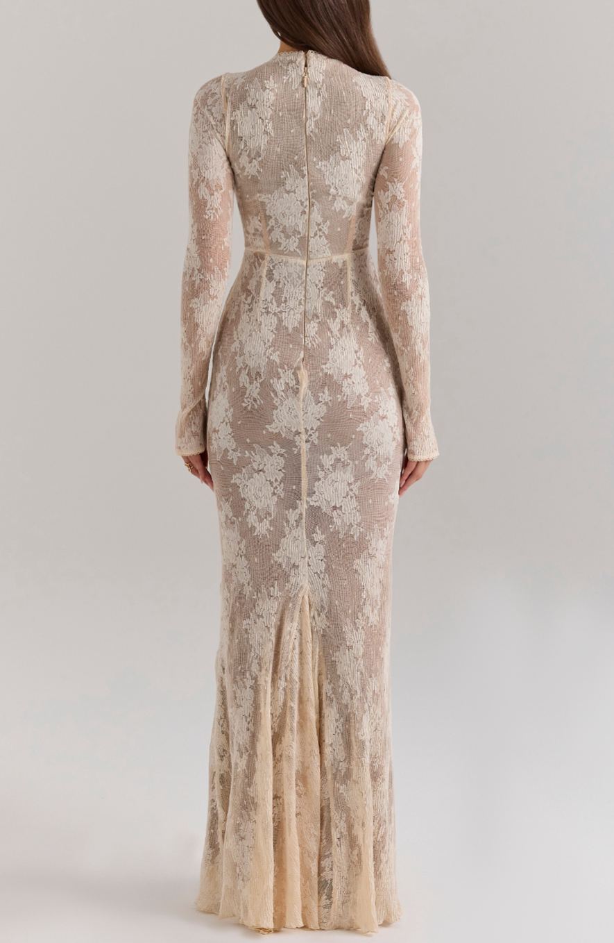 Renuett Lace Jersey Maxi Dress