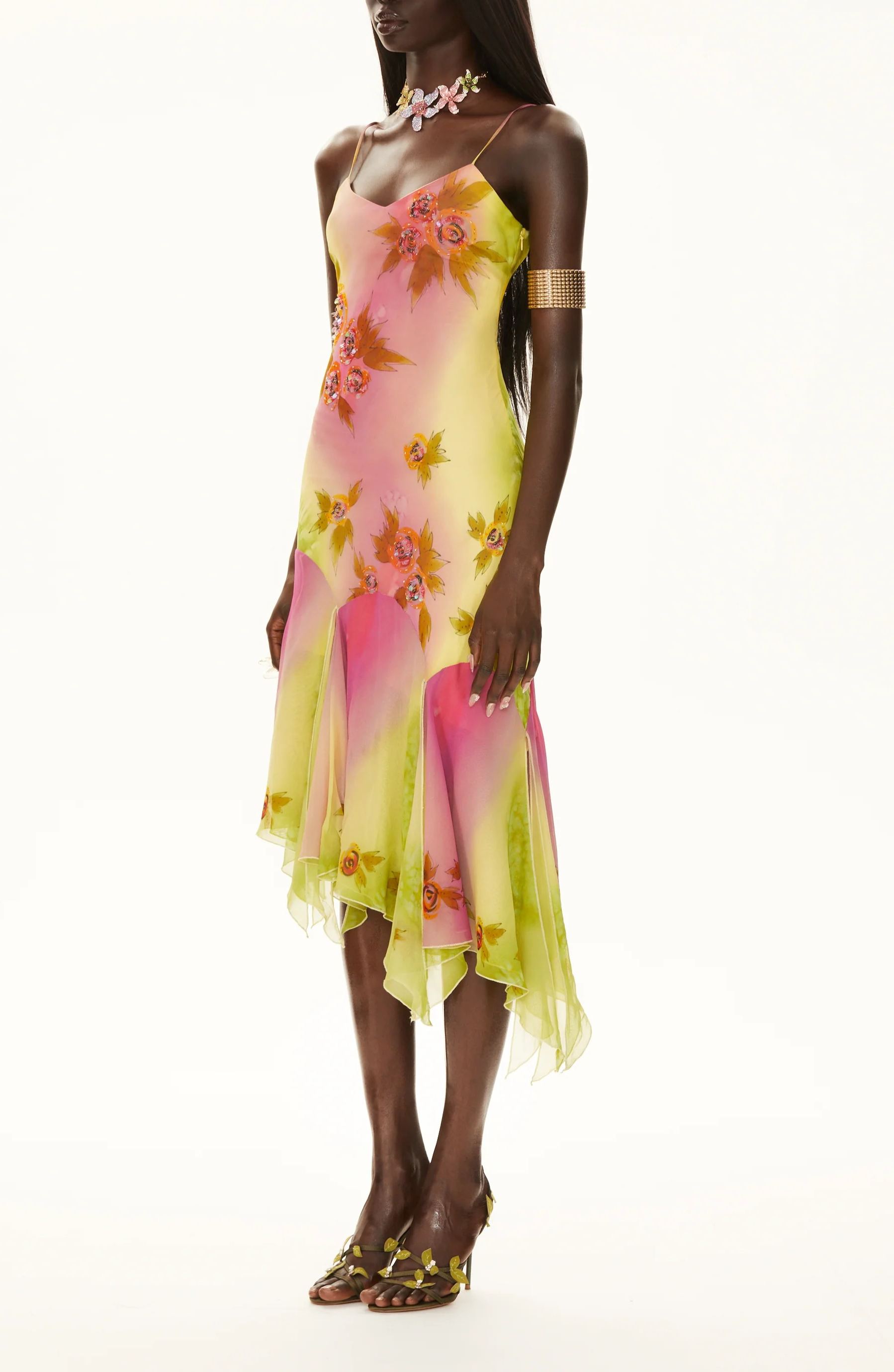 Phuyouth Coral Gown Midi Dress