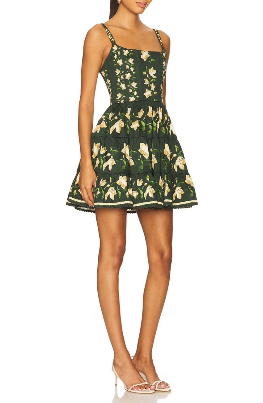 Aneirin Sleeveless Floral Mini Dress