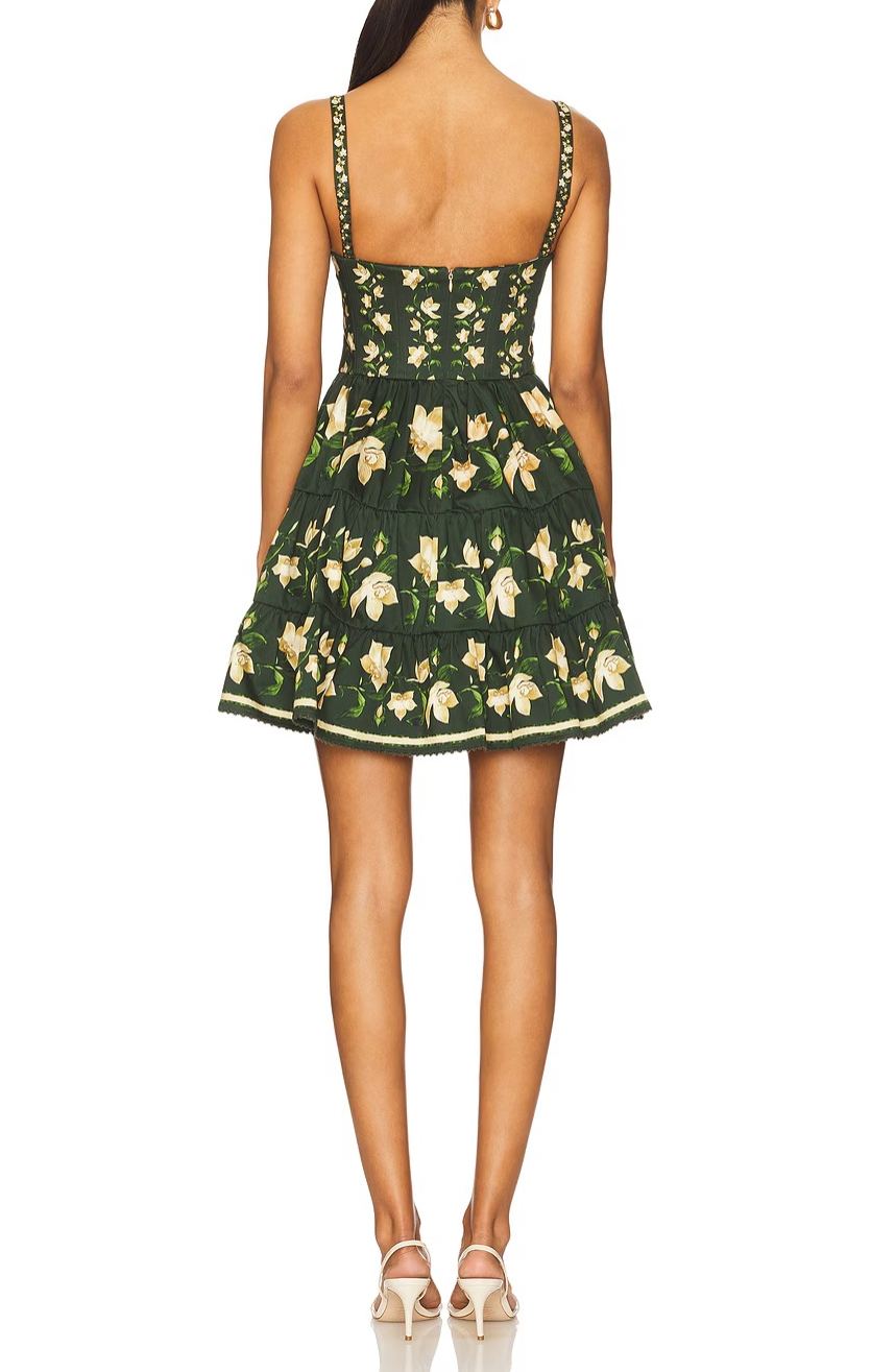 Aneirin Sleeveless Floral Mini Dress