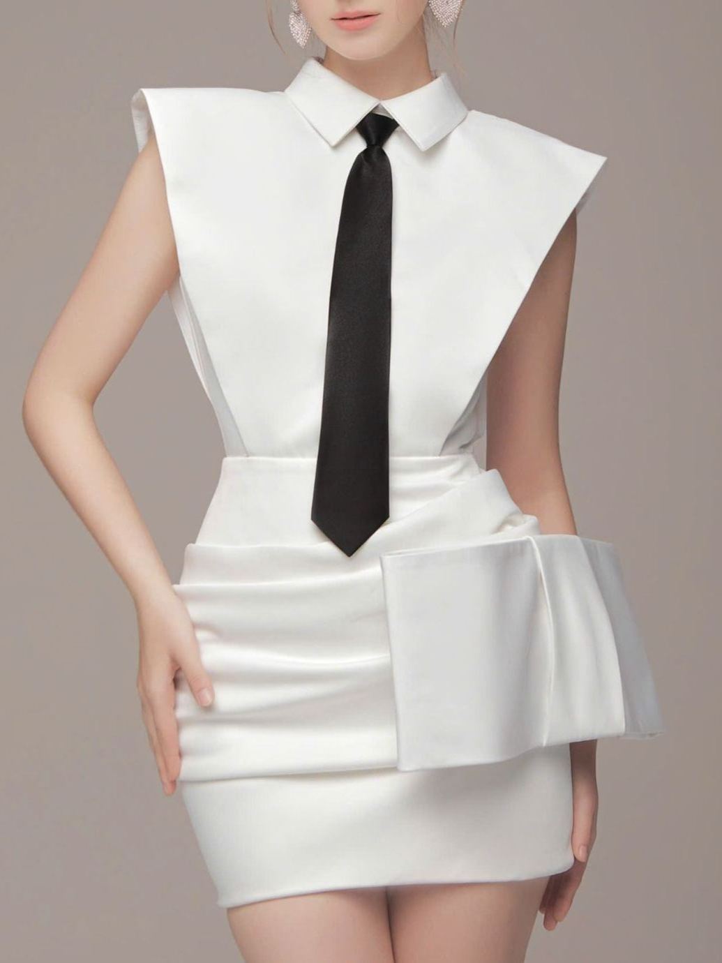 Isabelle Sleeveless Ruch Skirt Set