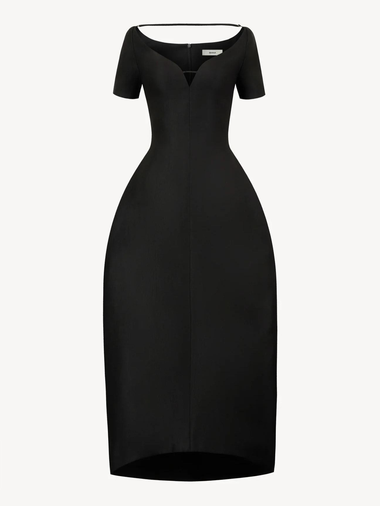 Hachiro Mermaid Plunge Midi Dress