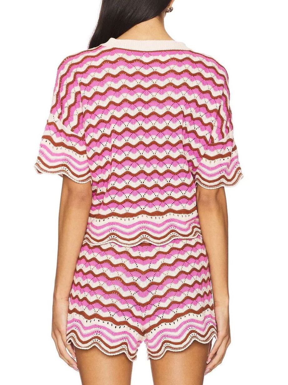 Henry Stripe Knit Shorts Set