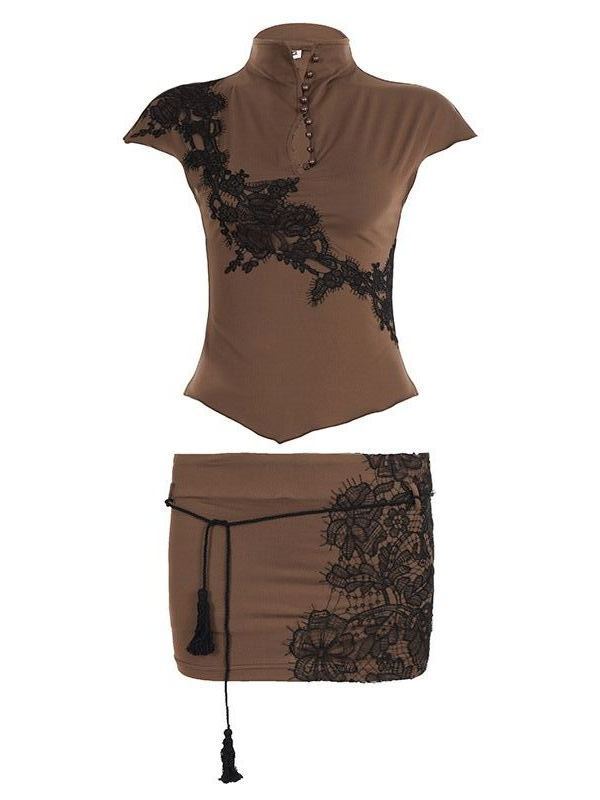 Sikosa Lace Mini Skirt