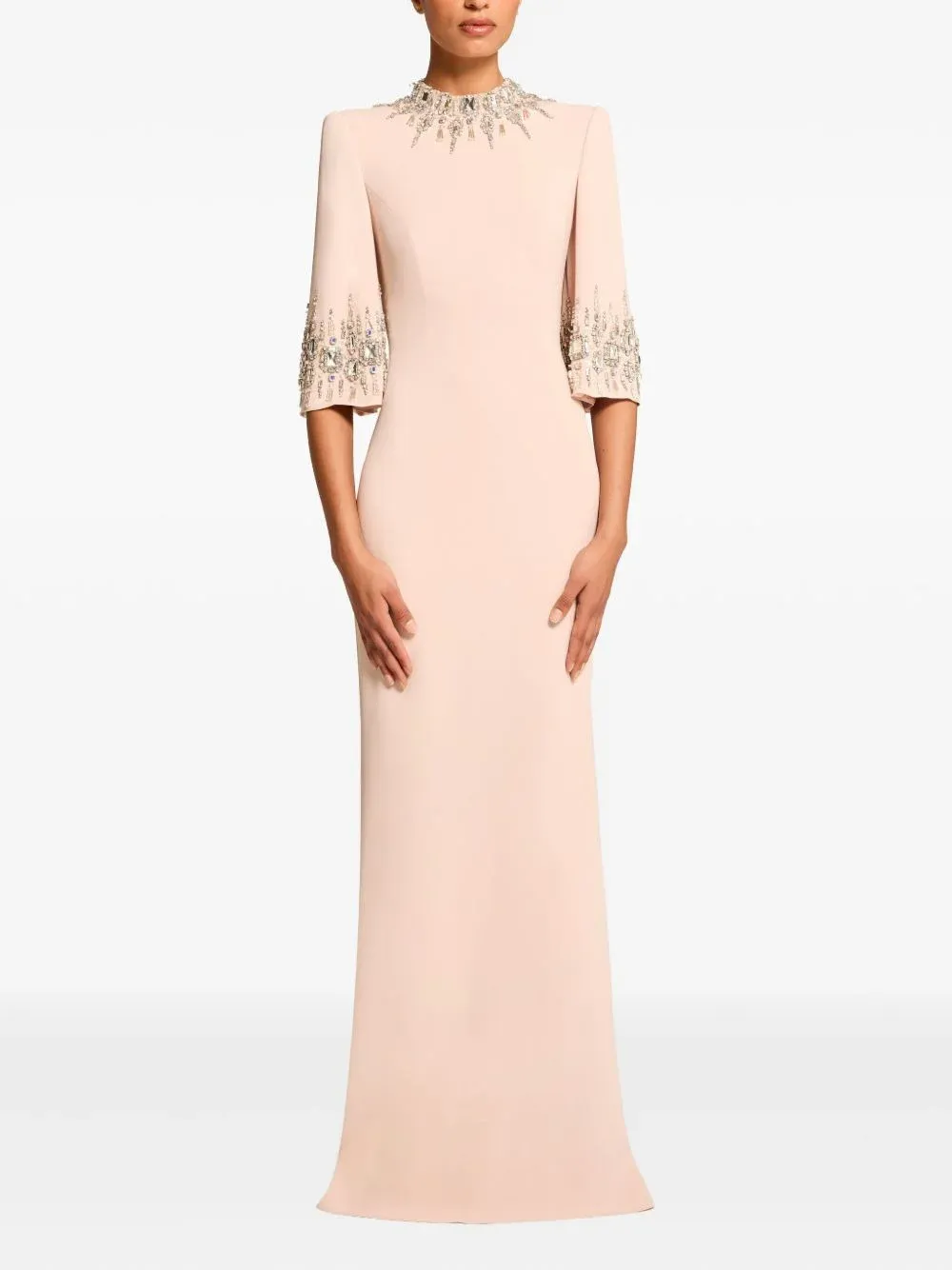 Bokamoso Pink Embellished Corset Maxi Dress