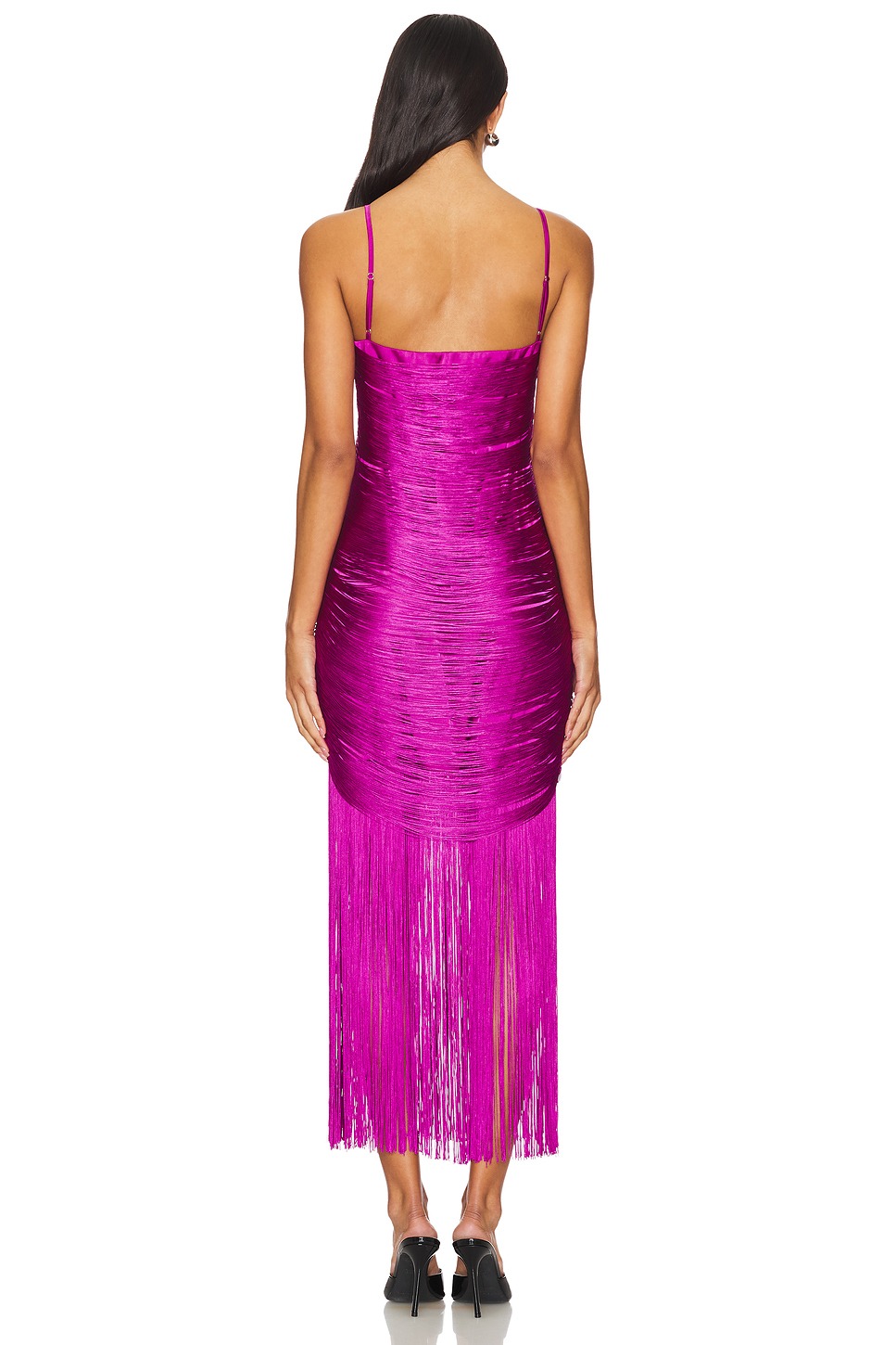 Selasio Spaghetti Fringe Maxi Dress