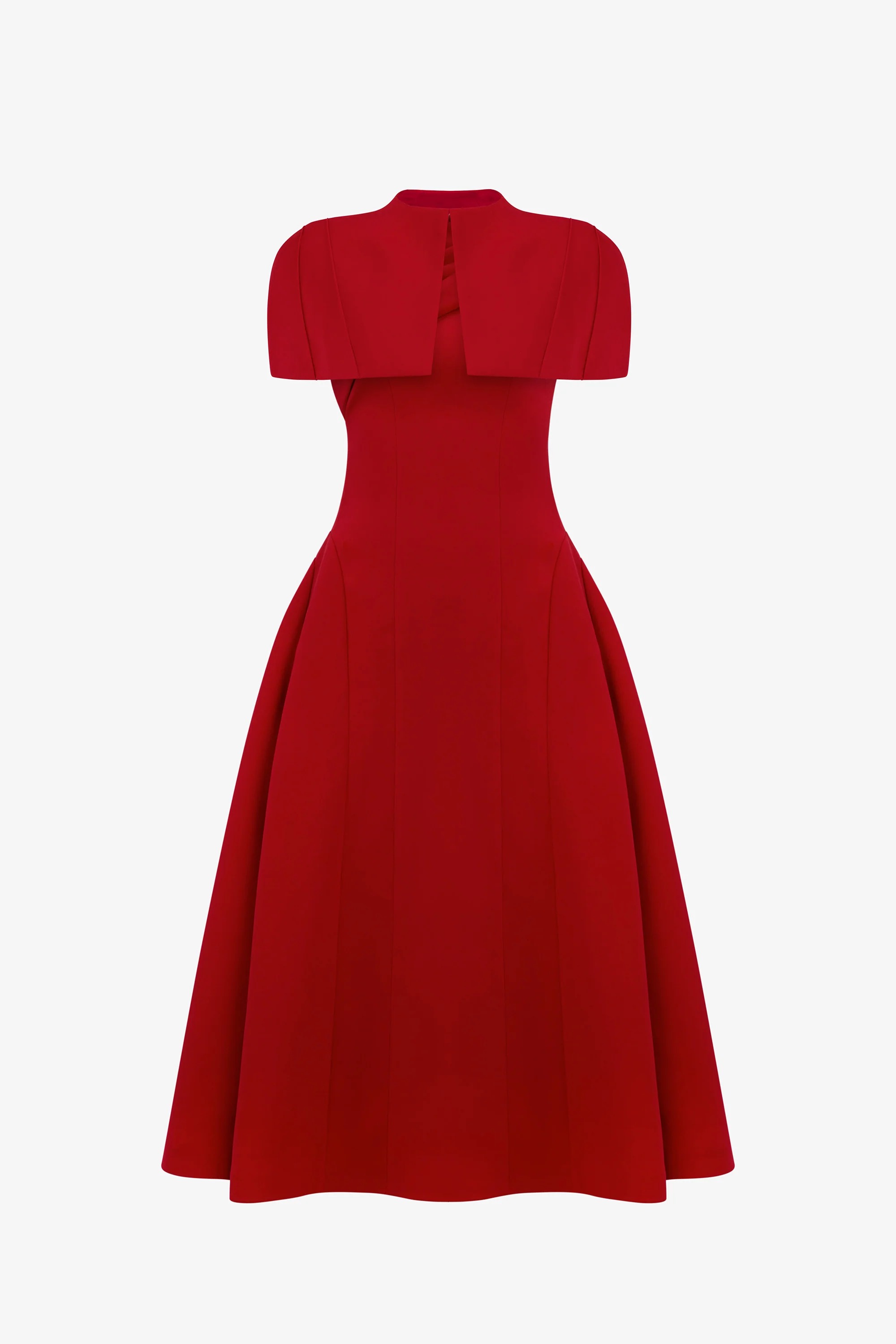 Maleyzo Sleeveless Asymmetric Ruch Midi Dress