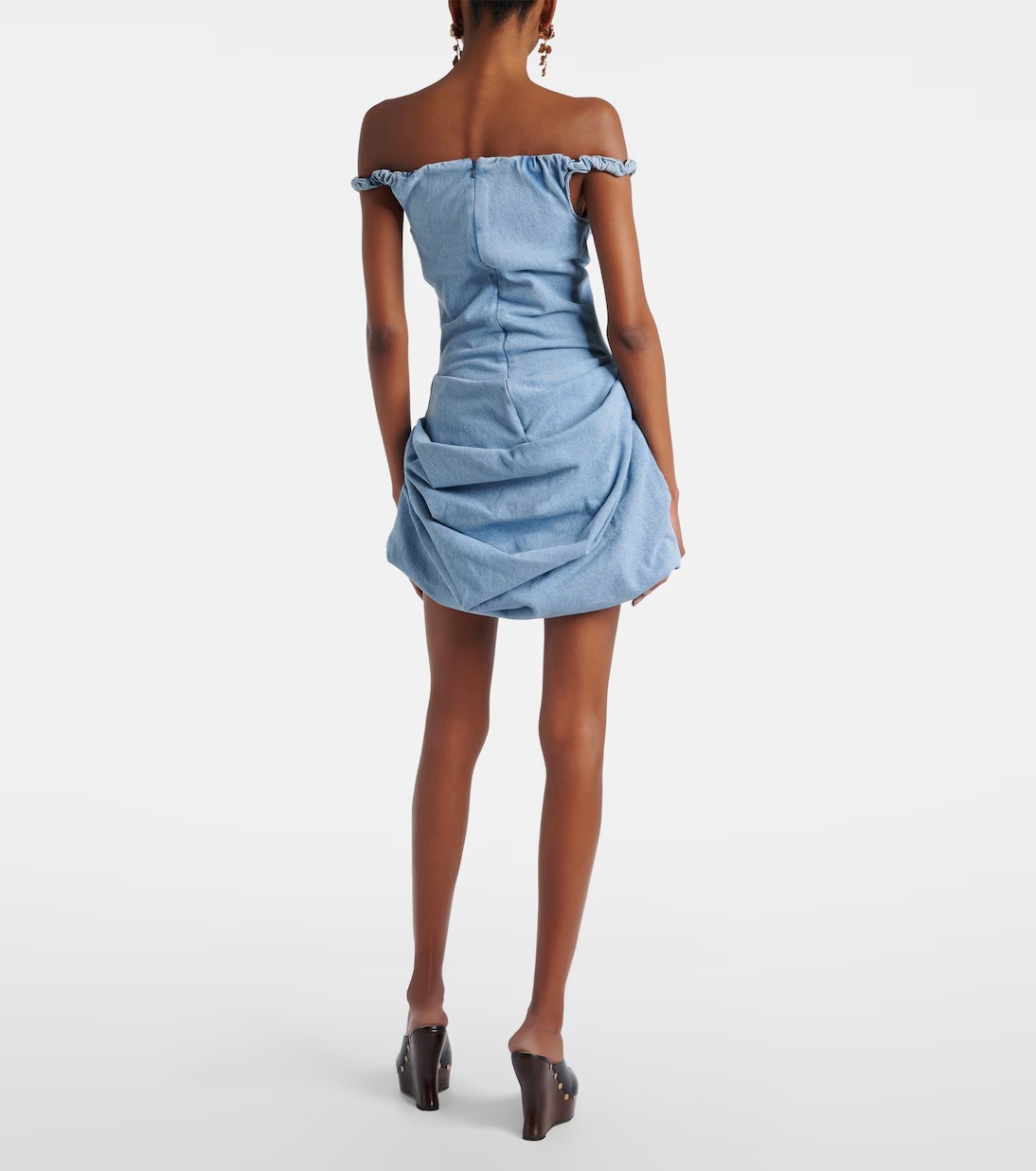 Posmo Off-Shoulder Denim Minidress