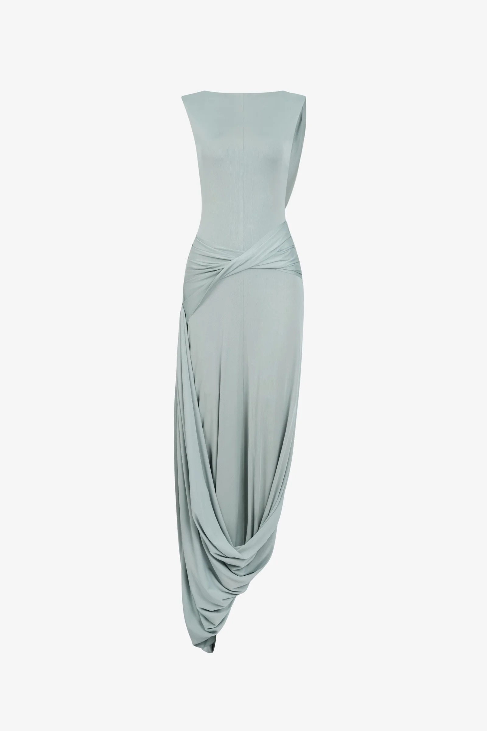 Fadwa Sleeveless Draped Maxi Dress