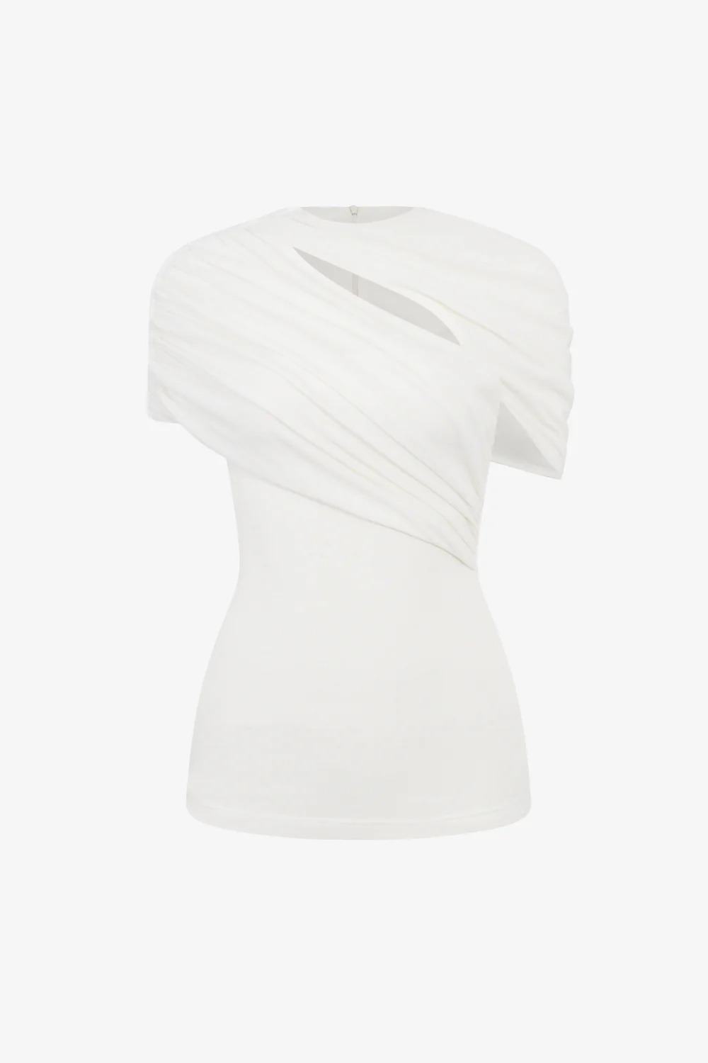 Sabine White Asymmetrical Top & Skirt Set