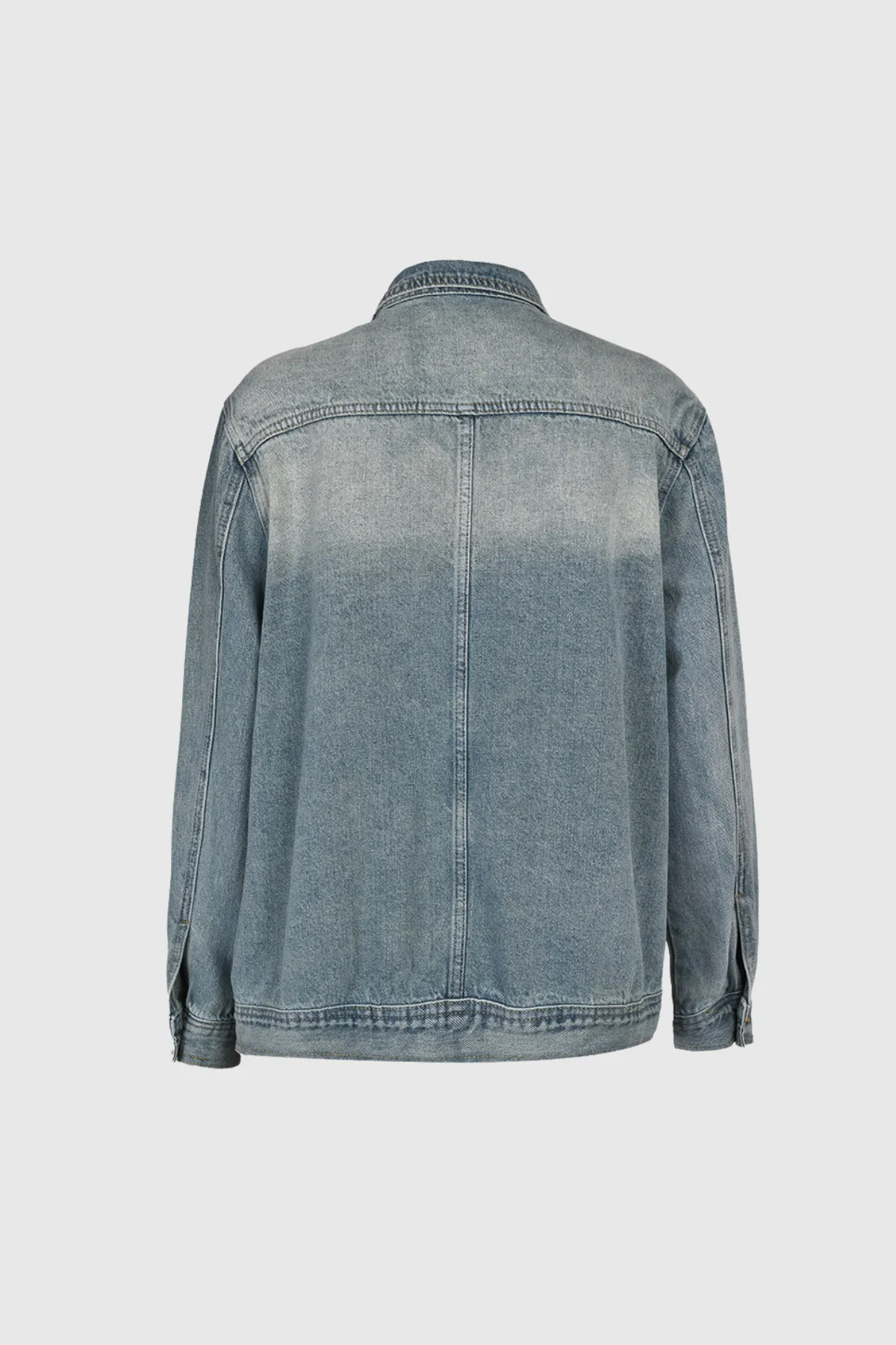 Gasema Deconstruct Asymmetric Denim Jacket