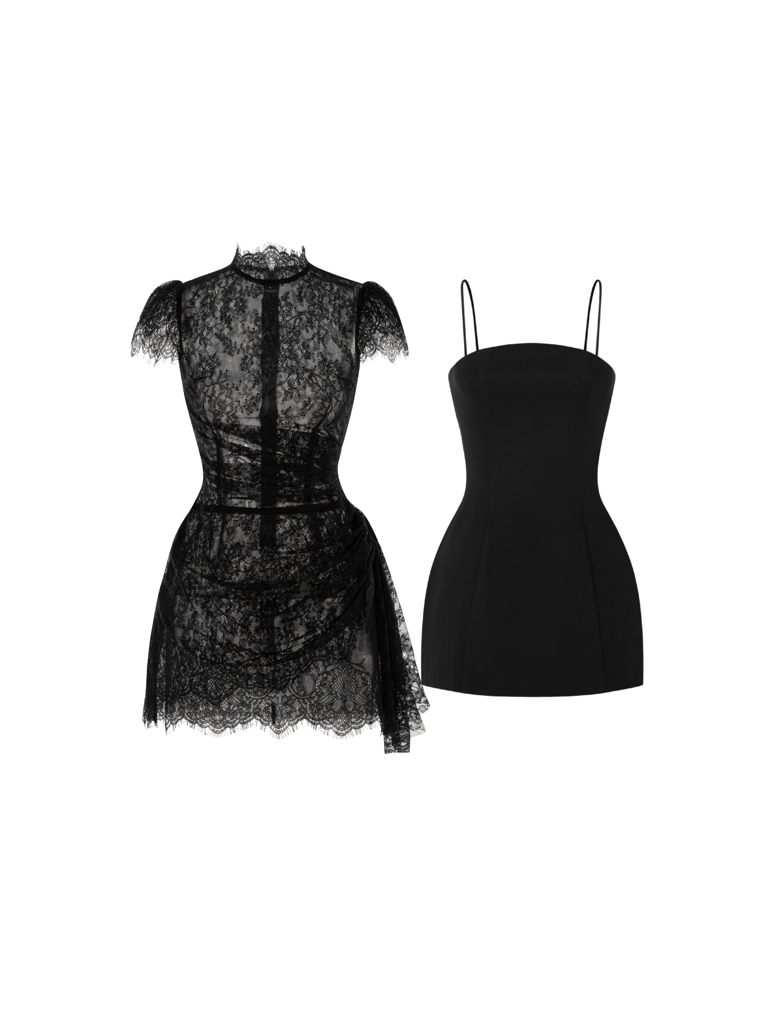 Irinalo Ruch Lace Mini Dress