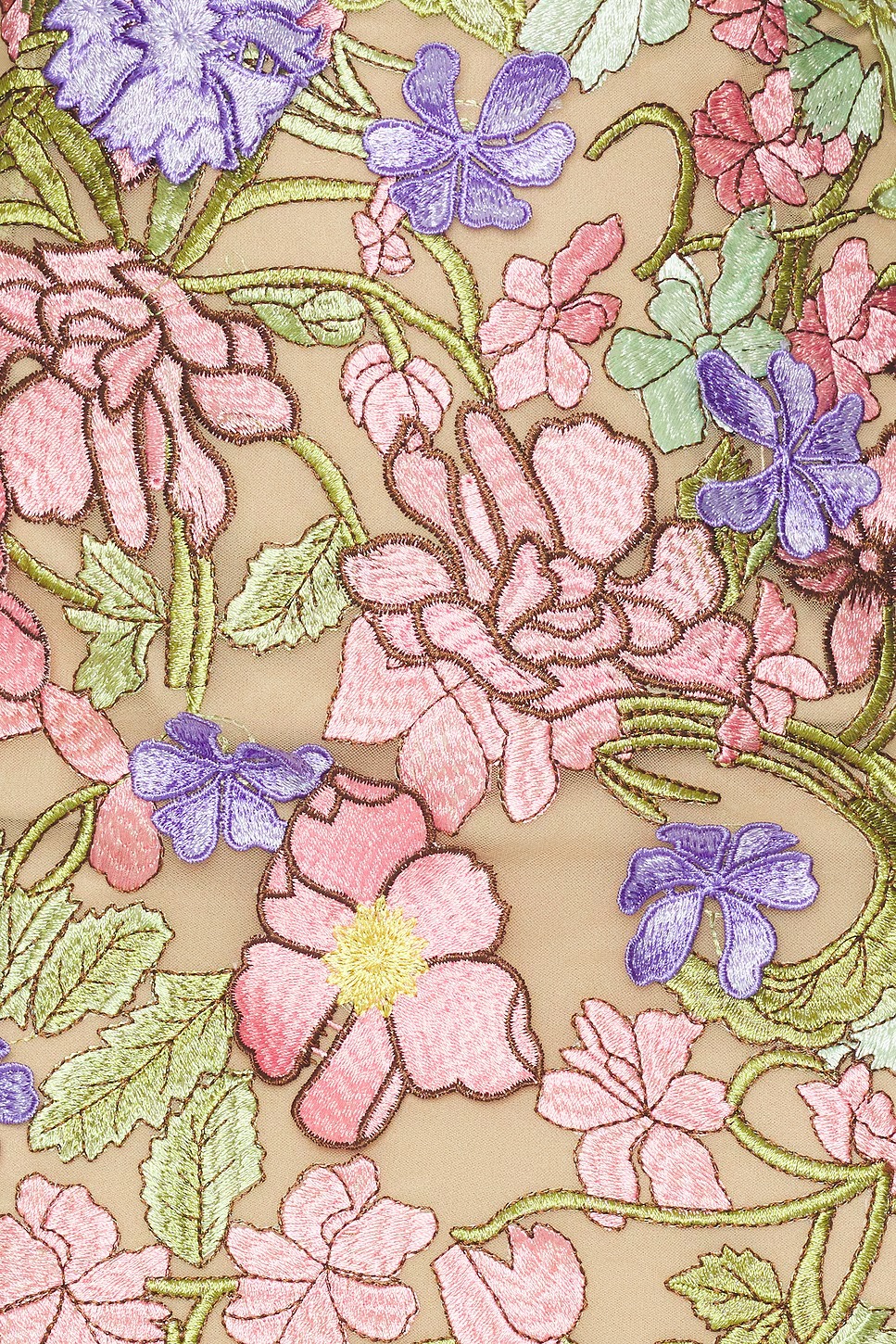 Fonniom Embroidered Sequin Floral Maxi Dress