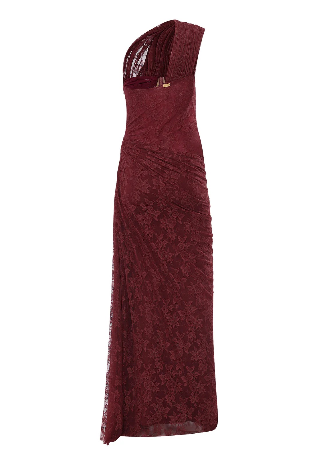 Felice Ruby Red Floral Lace Maxi Gown