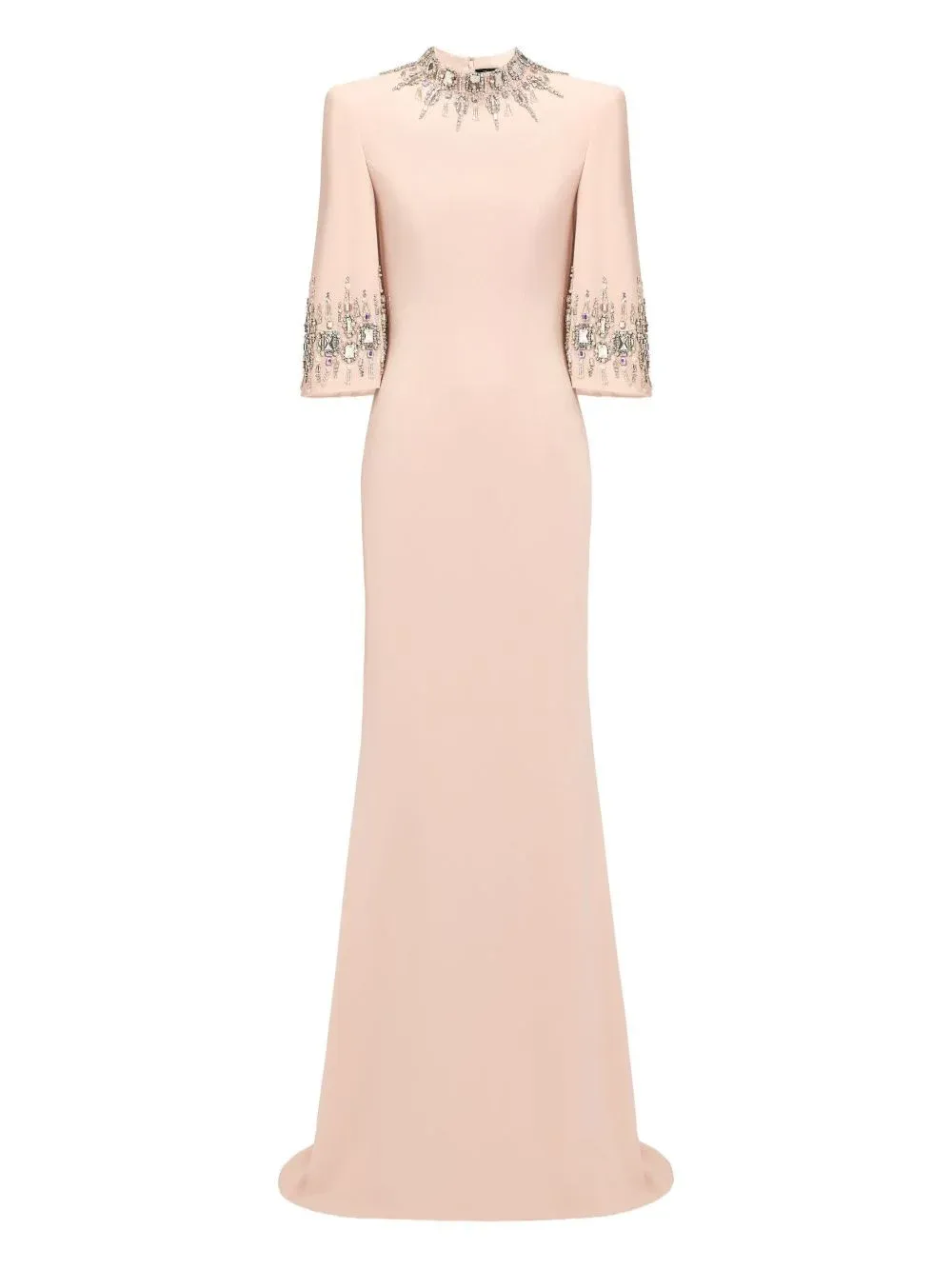 Bokamoso Pink Embellished Corset Maxi Dress
