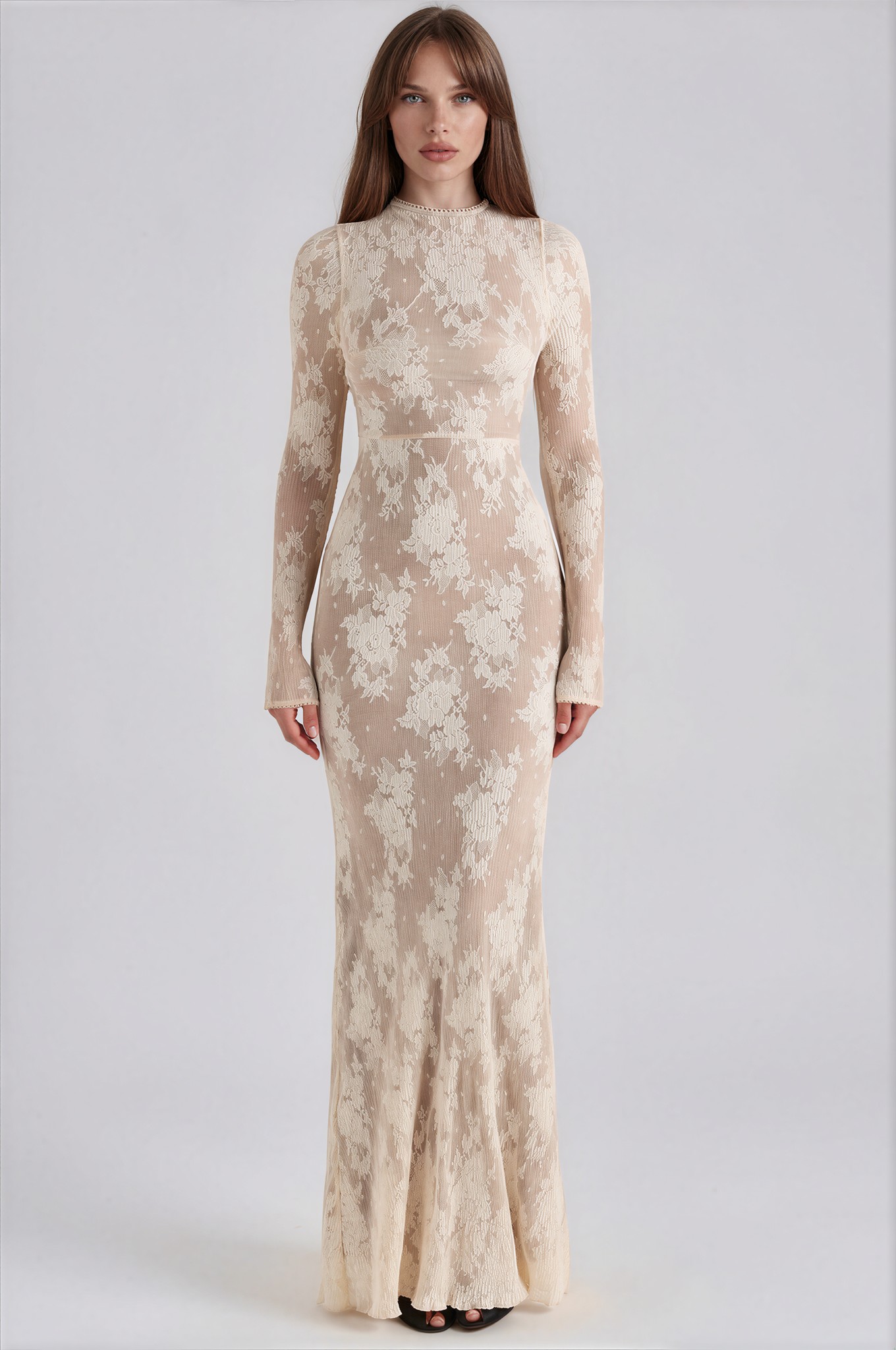 Renuett Lace Jersey Maxi Dress