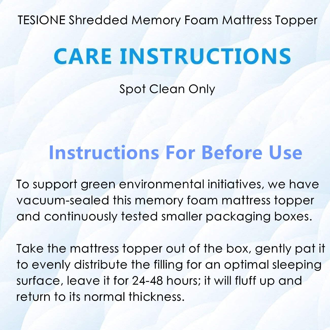 3 Inch Memory Foam Mattress Pad Queen , Pillow Top with Soft Fluffy Shredded Memory Foam Filling Mattress Topper, Non-Slip Design, 4 Elastic Straps