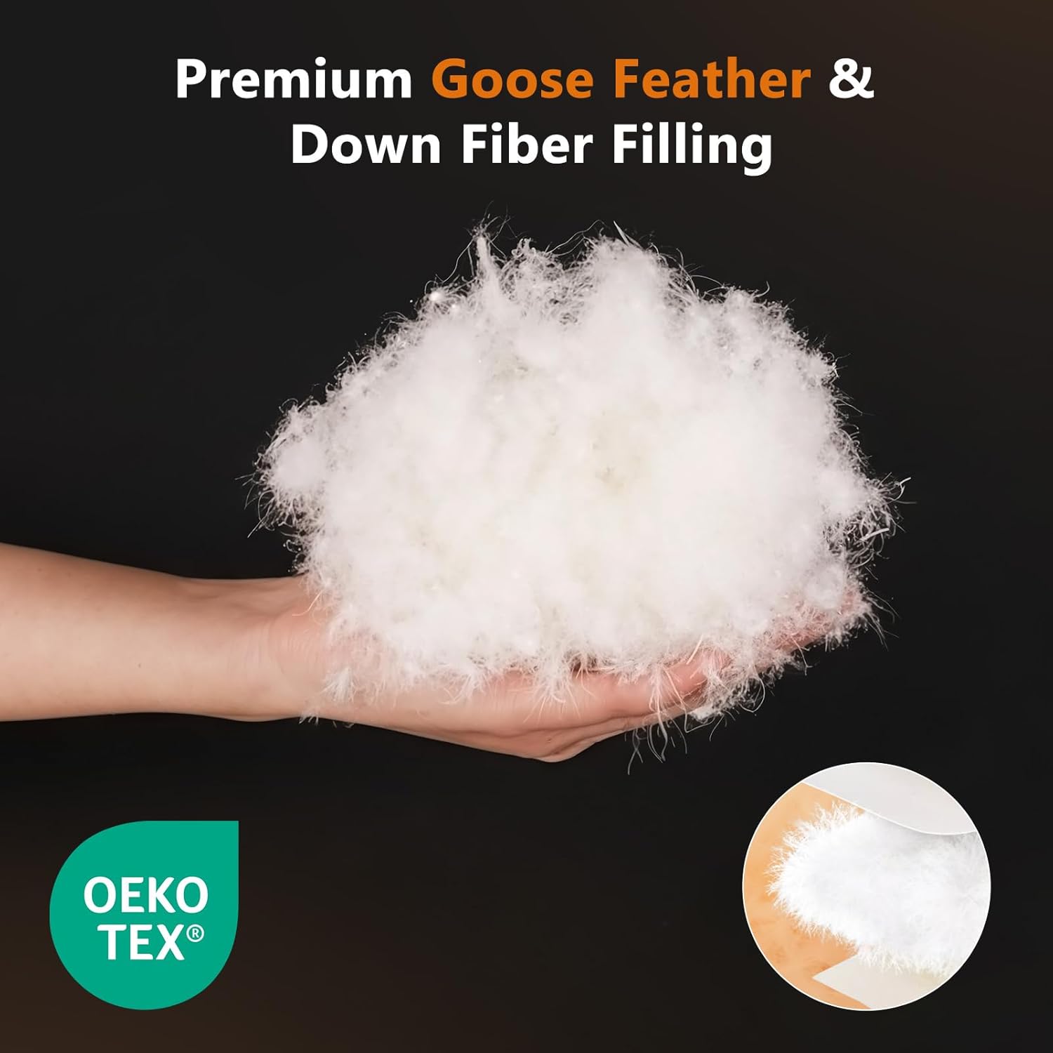 DROVAN Goose Feather Down Fiber Comforter King Size - 100% Cotton Duvet Insert with 8 Corner Loops - Luxurious All-Season Hotel Collection, 106x90 Inch
