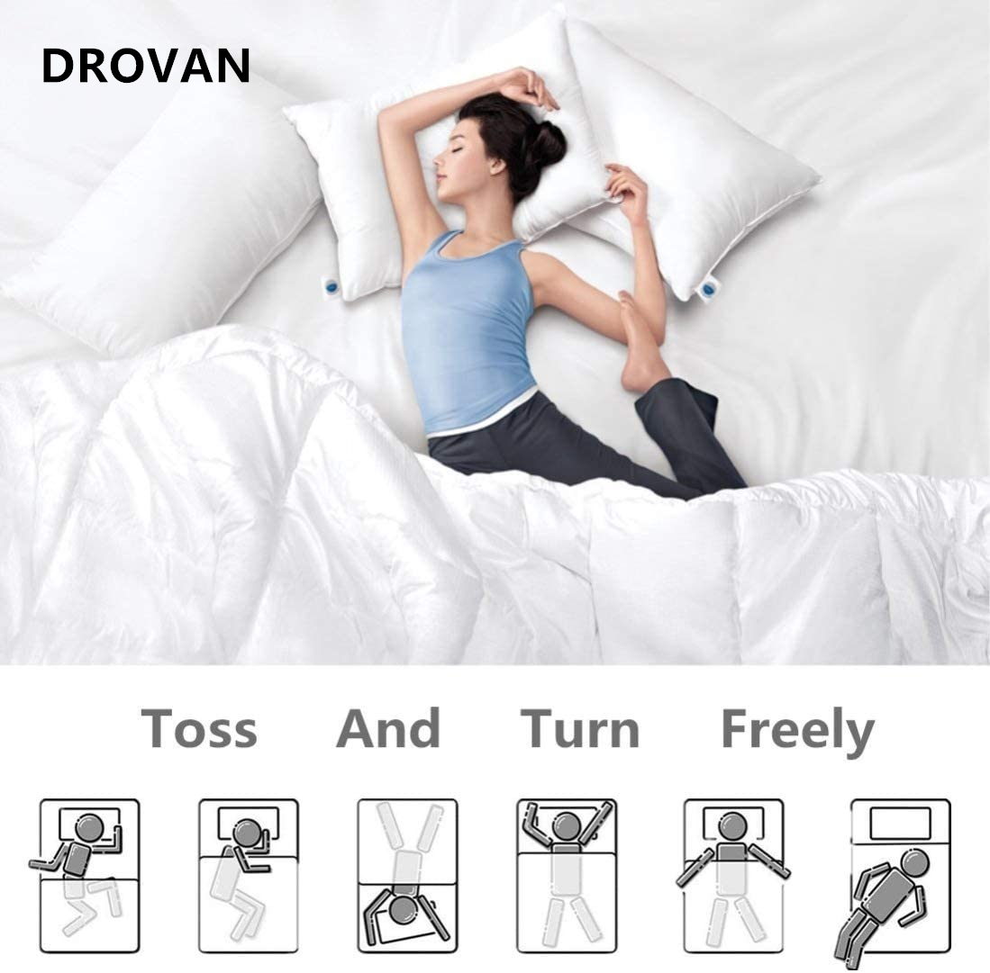 DROVAN Queen Size Mattress Pad - Extra Thick Mattress Cover - Pillow Top Deep Pocket Mattress Pad for Queen Bed