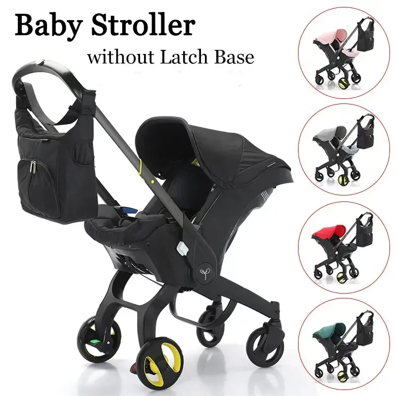 Cochecito de bebé con bolsa de regalo, plegable para recién nacidos; equipado con cinturón de seguridad de cinco puntos y clip pectoral; se puede empujar en ambas direcciones; cuenta con ruedas con amortiguación y es ideal para viajar.