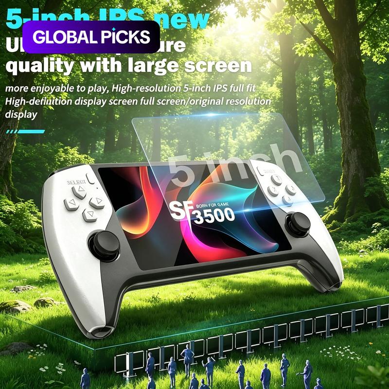 Consola portátil HD SF3500 de 5 pulgadas, sistema de juegos portátil, simulador de arcade retro, doble jugador, salida de TV, reproducción de audio y video, perfecta para los amantes de los videojuegos. #GLOBAL PICKS